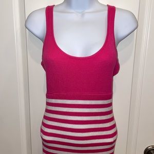 Bebe Maxi dress with pink and white stripes size M